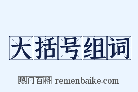 大括号组词是什么意思的图片